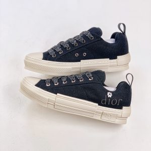 Dior B23 Skater Low Top ERL Black Cotton Canvas