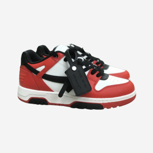 OFF-WHITE Out Of Office OOO Low Tops Black White Red
