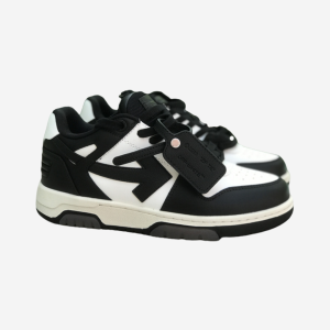 OFF-WHITE Out Of Office OOO Low TopsWhite Black Suede