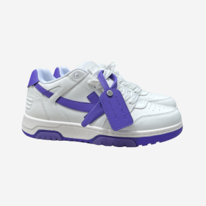 OFF-WHITE Out Of Office OOO Low Tops White Purple