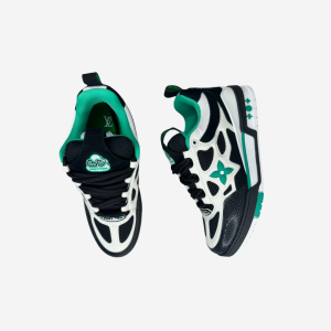 louis vuitton skate trainer black green white